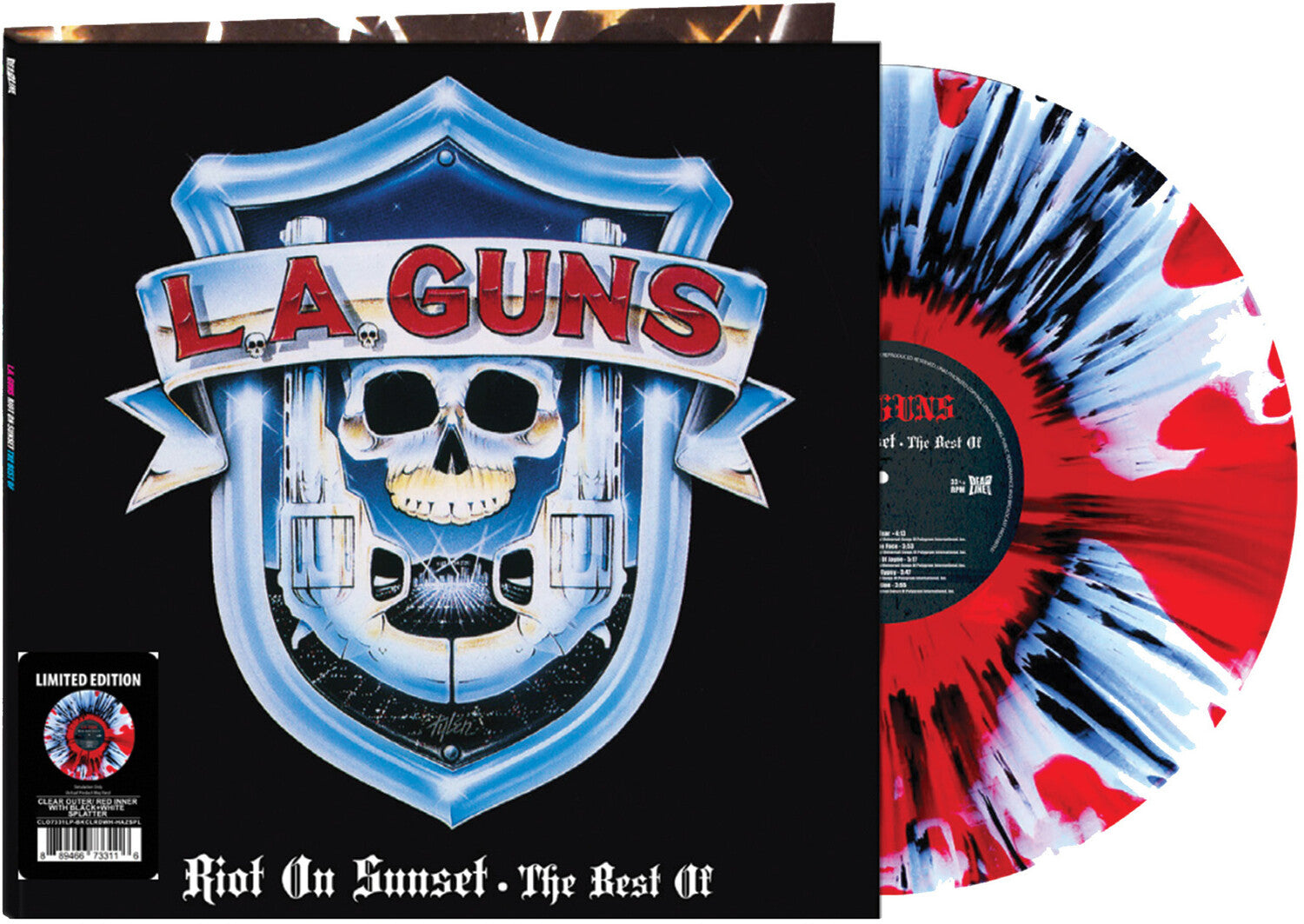 LA Guns - Riot On Sunset: The Best Of (Clear Black Red White Splatter Vinyl)