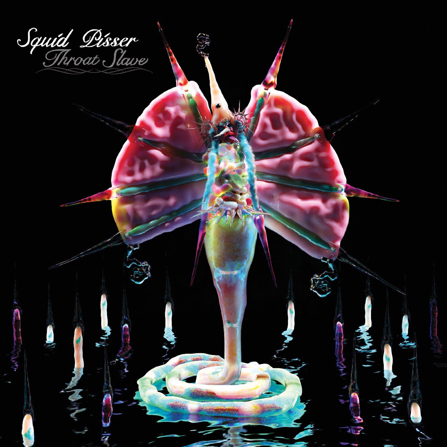 Squid Pisser - Throat Slave (Pink Vinyl) — vinyl LP album cover
