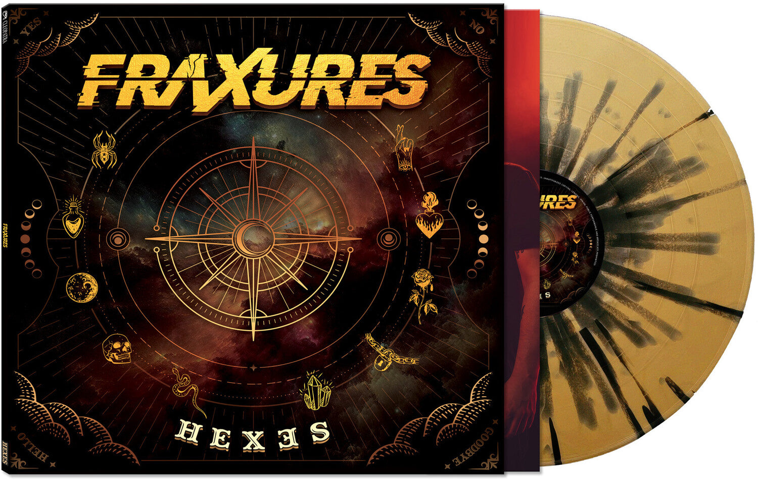 Fraxures - Hexes (Black Gold Splatter Vinyl)