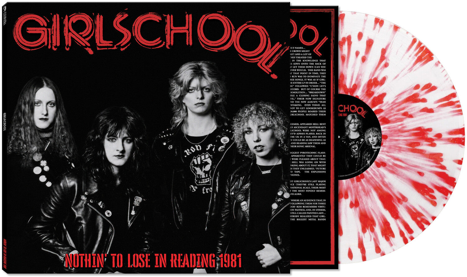 Girlschool - Nothin' To Lose In Reading 1981 (Red White Splatter Vinyl)