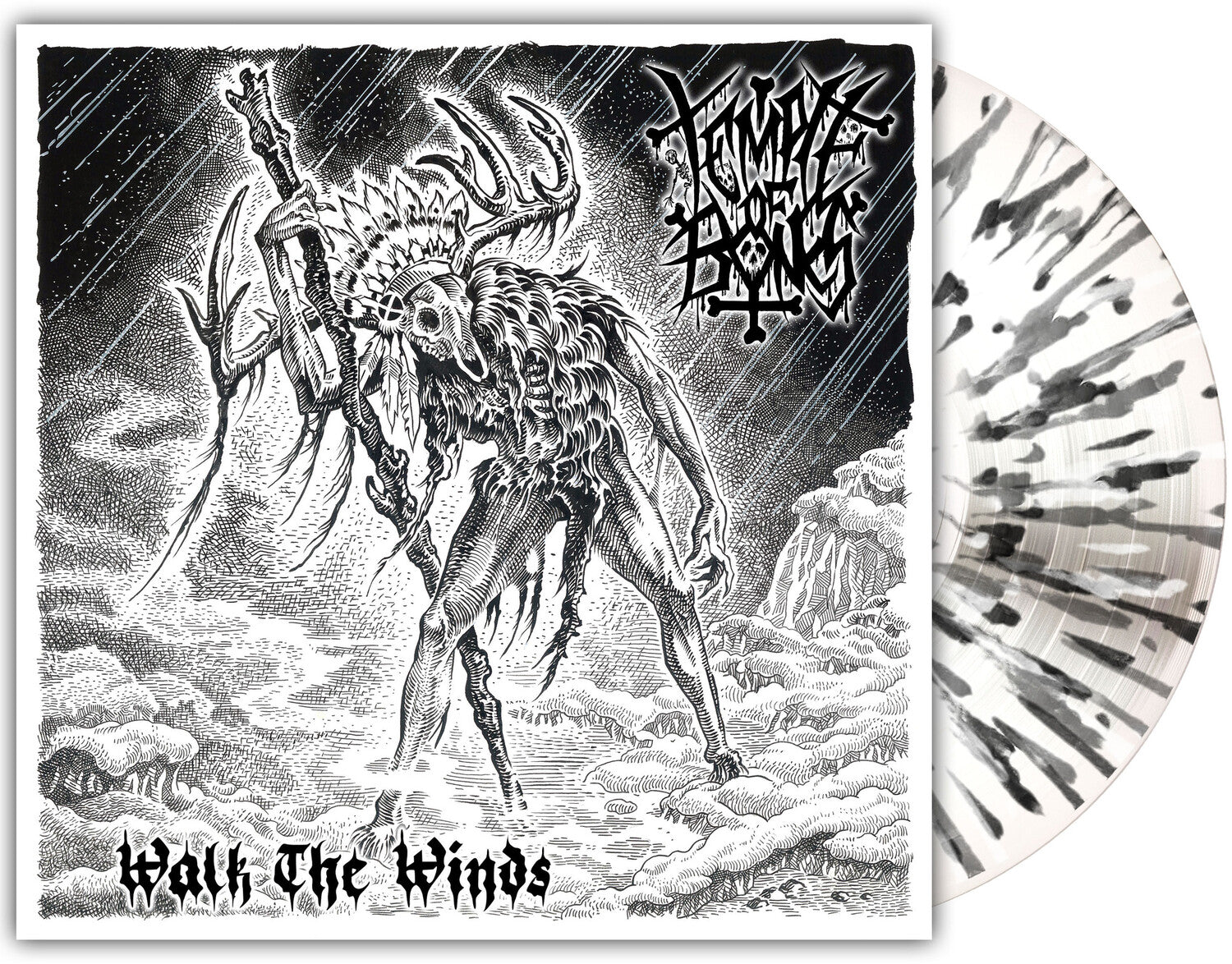 Temple of Bones - Walk The Winds (Clear White Splatter Vinyl)