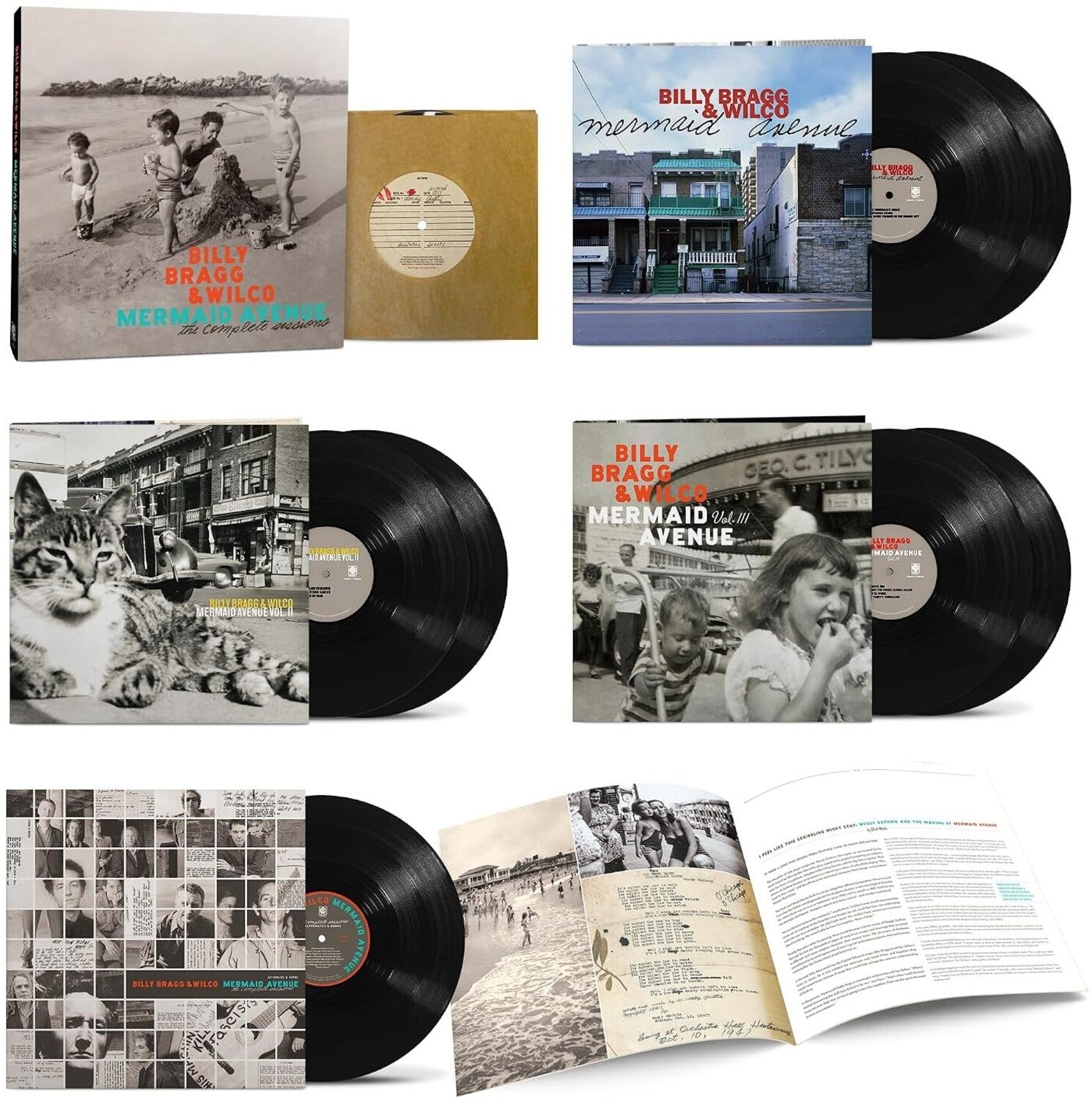 Billy Bragg & Wilco - Mermaid Avenue: The Complete Sessions 8xLP (Deluxe) — vinyl LP album cover