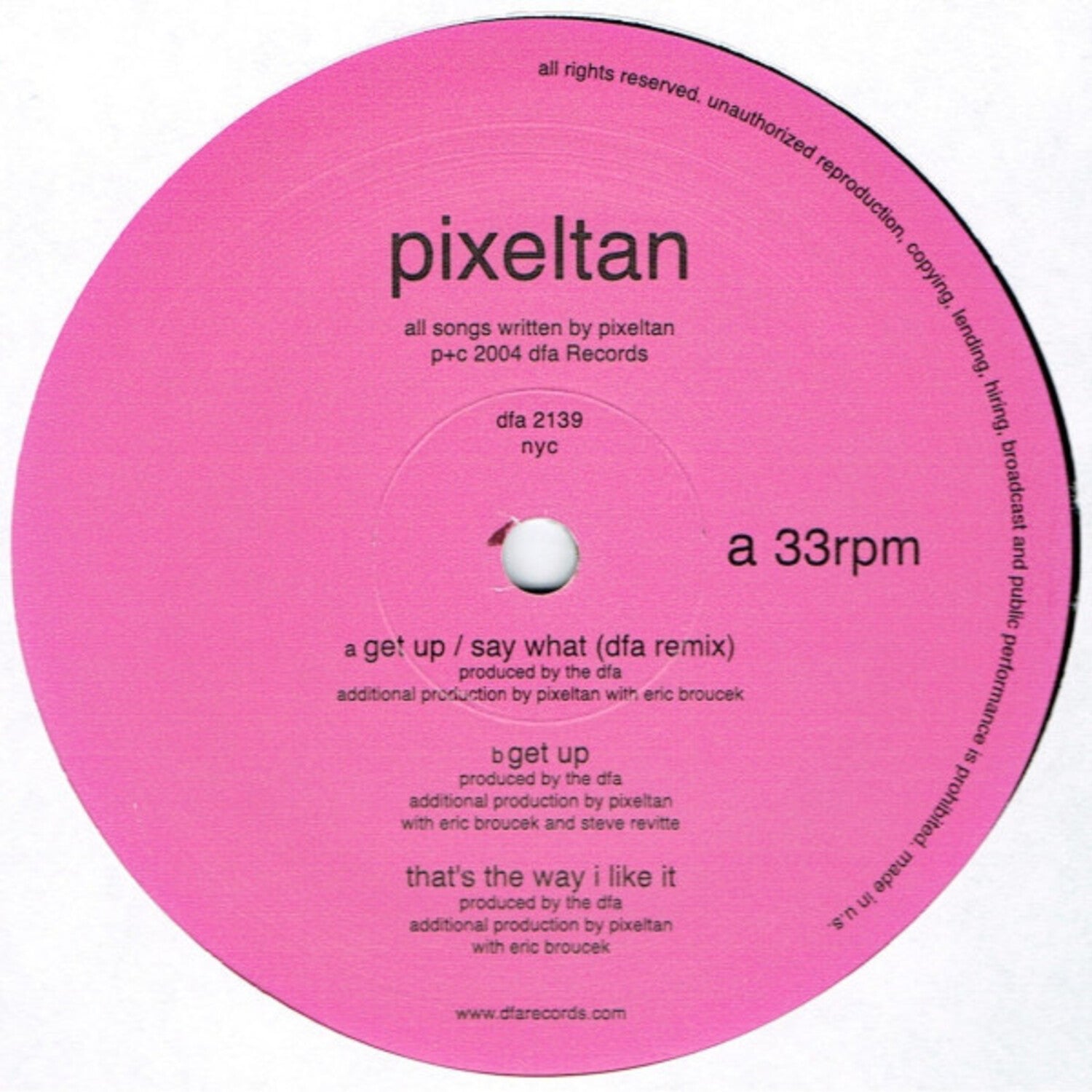 Pixeltan - Get Up / Say What