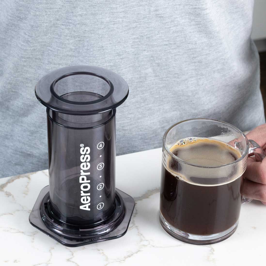 AeroPress Clear Coffee Maker - Black - Corkys Coffee