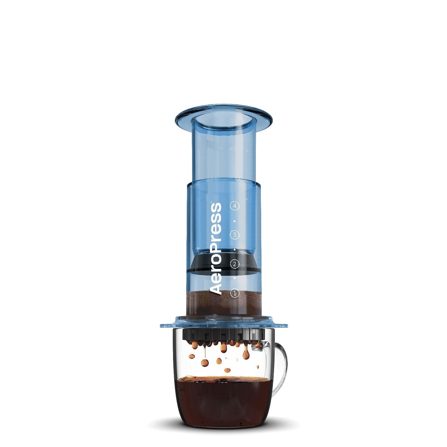 AeroPress Clear Coffee Maker - Blue - Corkys Coffee