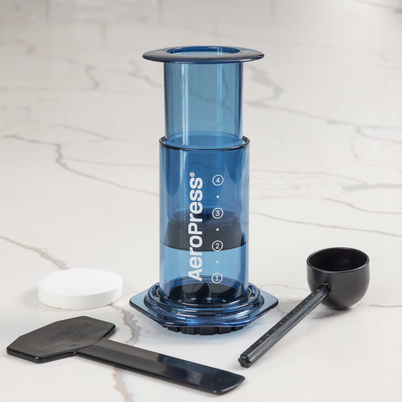 AeroPress Clear Coffee Maker - Blue - Corkys Coffee