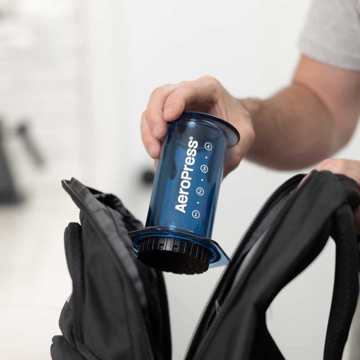 AeroPress Clear Coffee Maker - Blue - Corkys Coffee