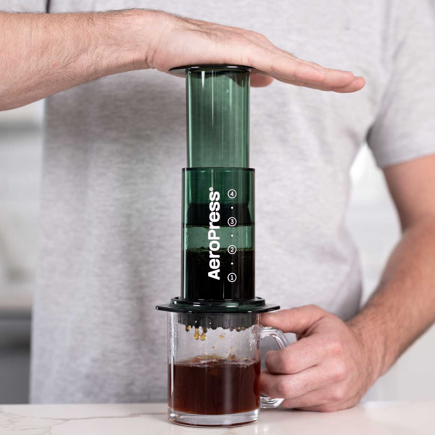 AeroPress Clear Coffee Maker - Green - Corkys Coffee