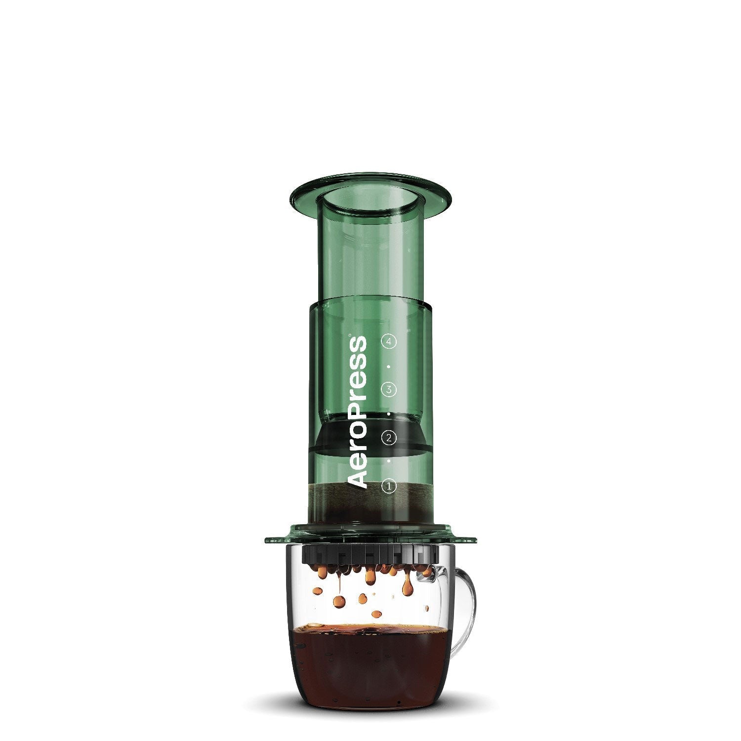 AeroPress Clear Coffee Maker - Green - Corkys Coffee