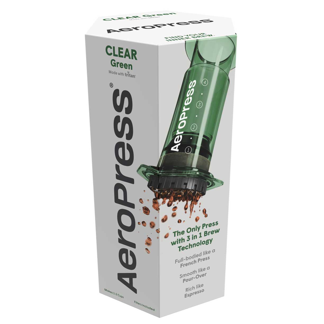 AeroPress Clear Coffee Maker - Green - Corkys Coffee