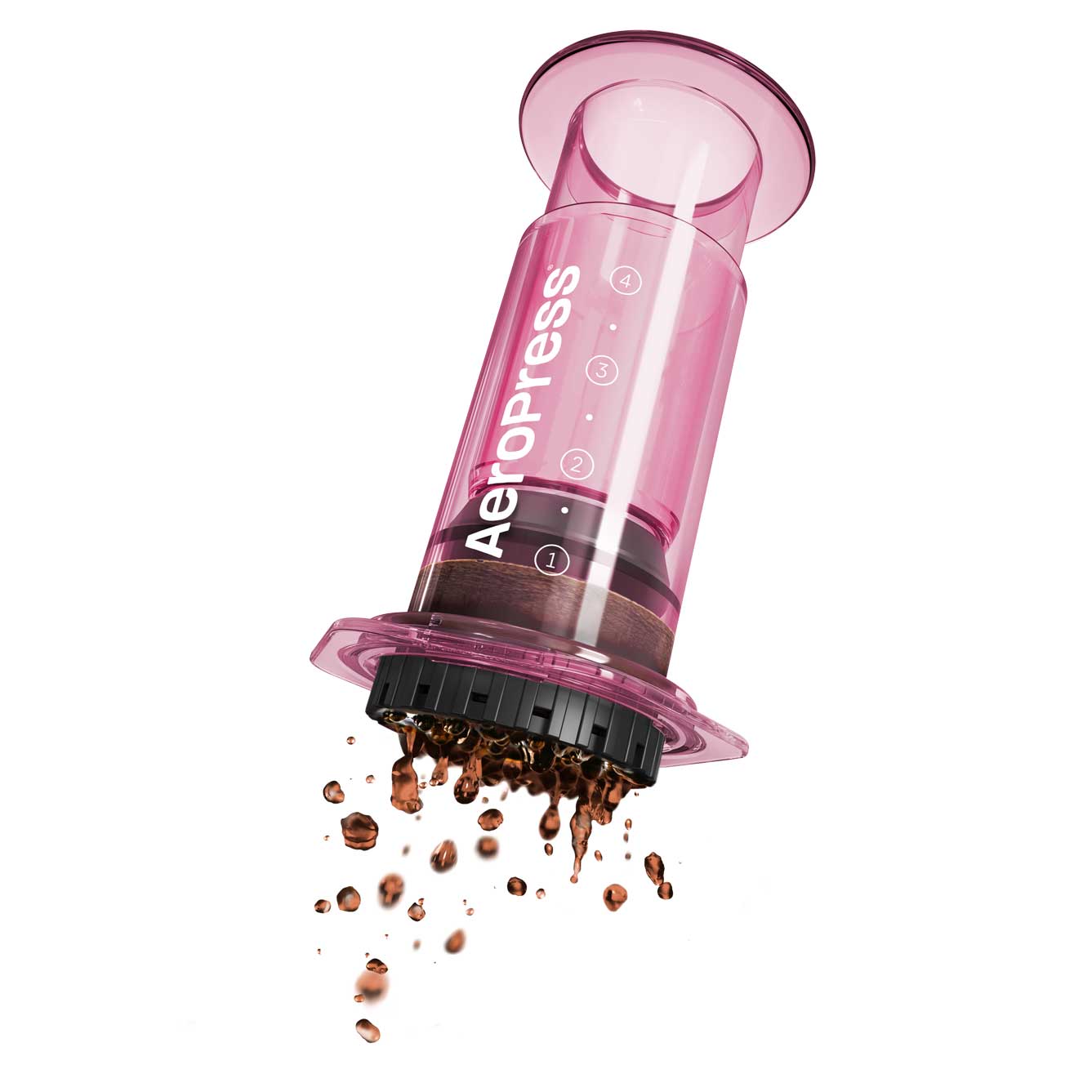 AeroPress Clear Coffee Maker - Pink - Corkys Coffee