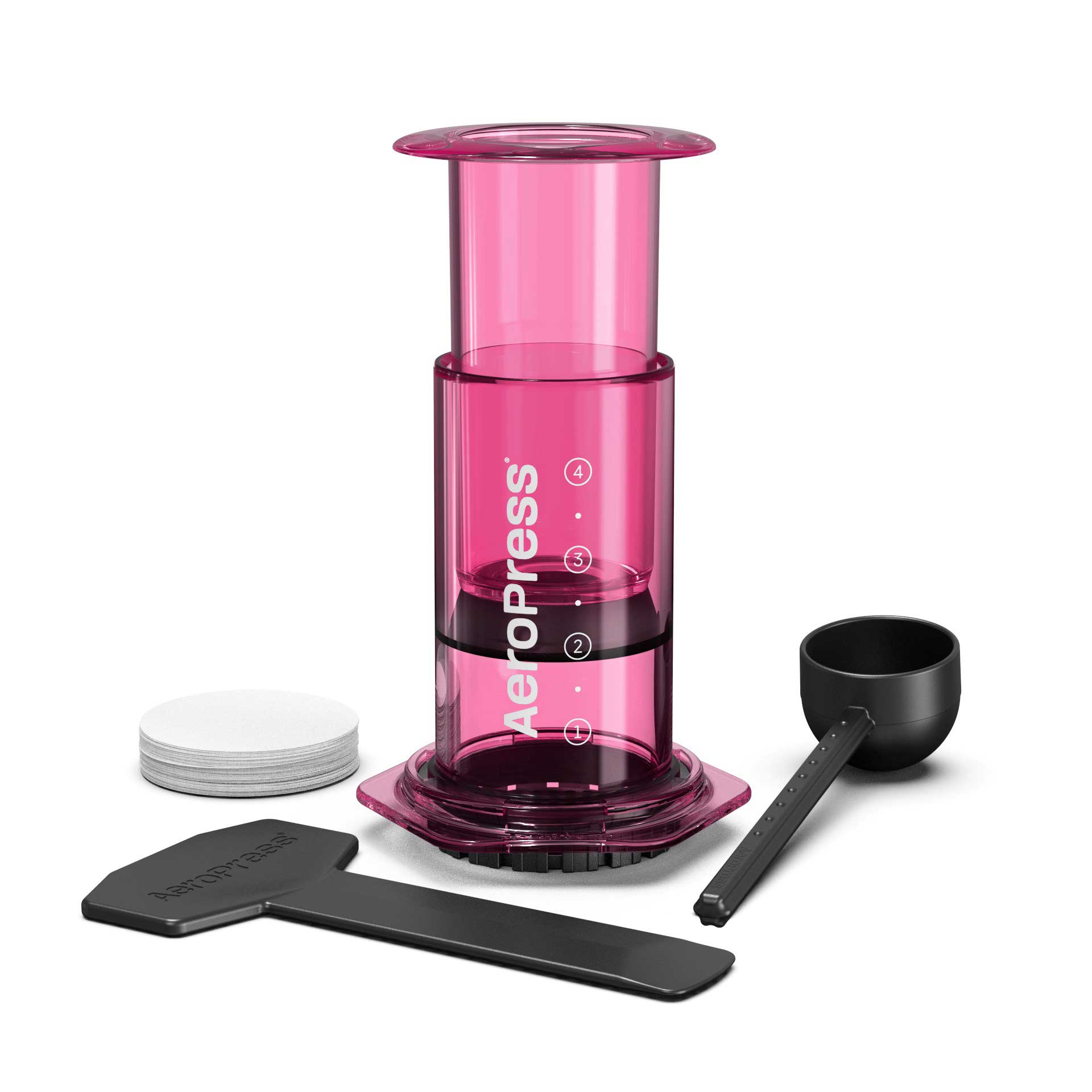 AeroPress Clear Coffee Maker - Pink - Corkys Coffee