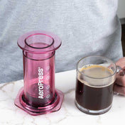 AeroPress Clear Coffee Maker - Pink - Corkys Coffee