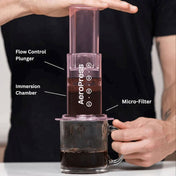 AeroPress Clear Coffee Maker - Pink - Corkys Coffee
