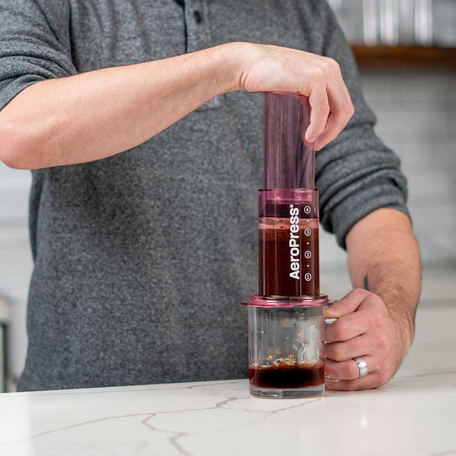 AeroPress Clear Coffee Maker - Pink - Corkys Coffee
