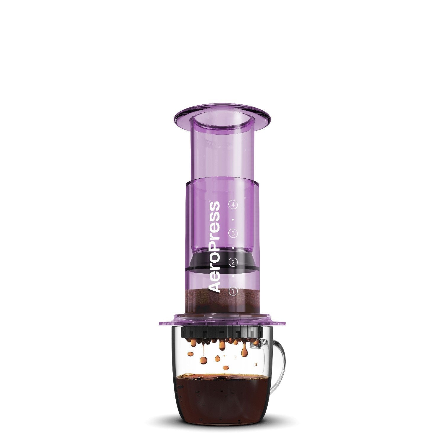 AeroPress Clear Coffee Maker - Purple - Corkys Coffee