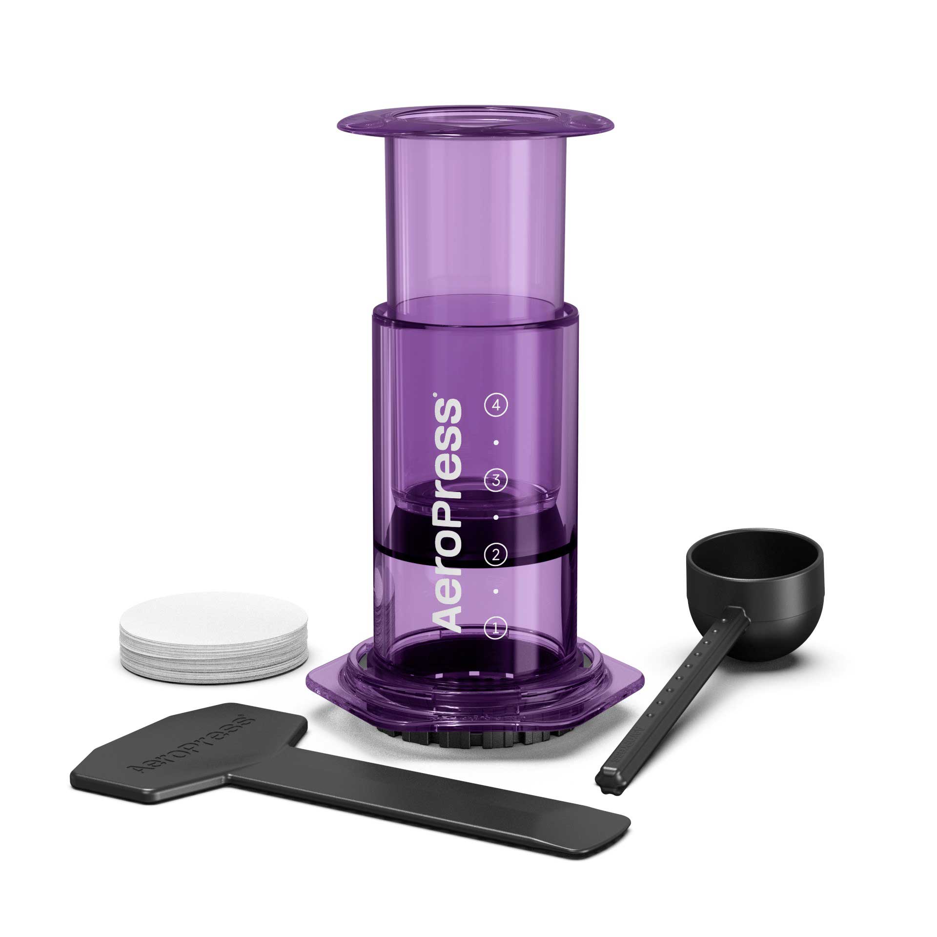 AeroPress Clear Coffee Maker - Purple - Corkys Coffee