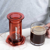 AeroPress Clear Coffee Maker - Red - Corkys Coffee