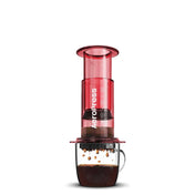 AeroPress Clear Coffee Maker - Red - Corkys Coffee