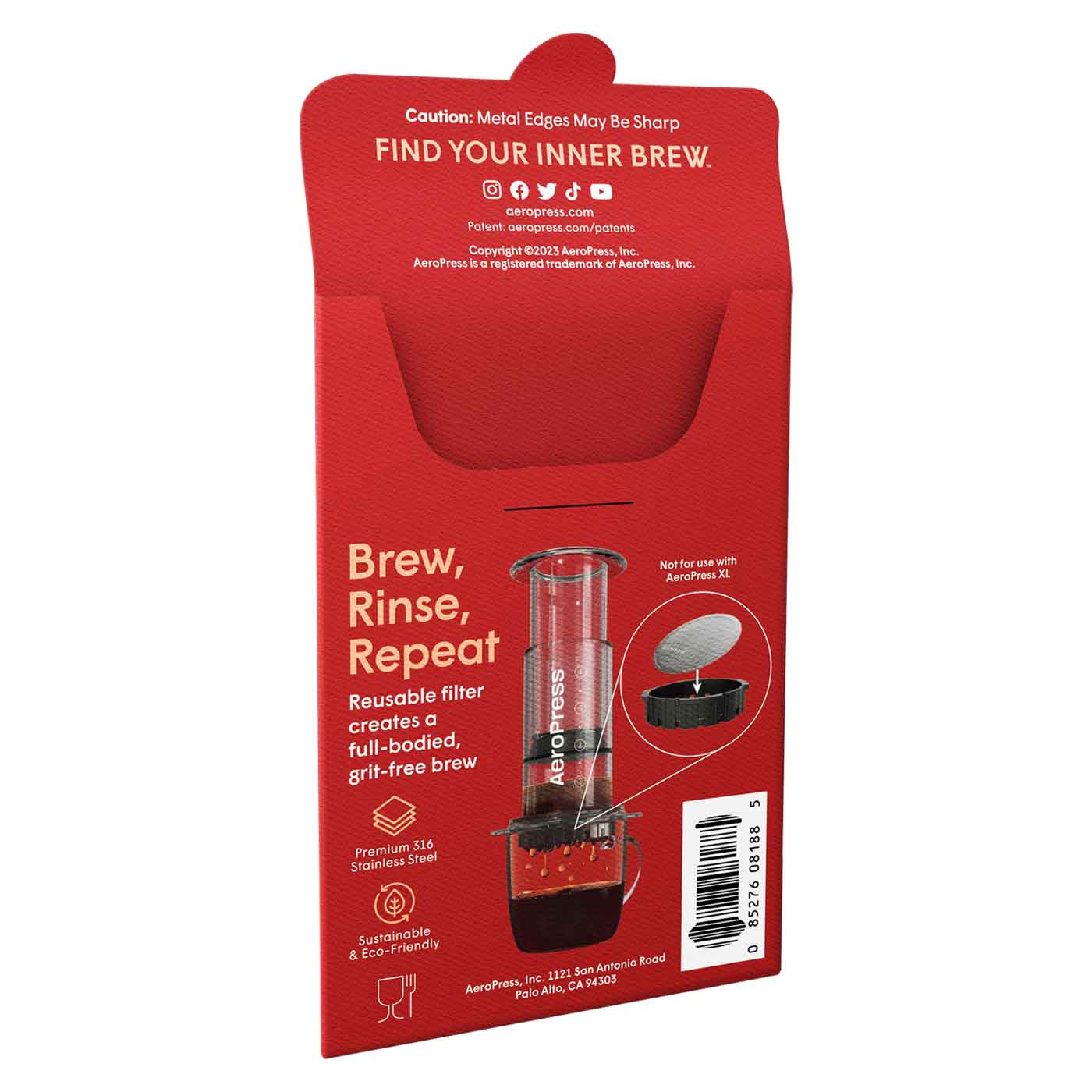 AeroPress Standard Stainless Steel Reusable Filter - Corkys Coffee