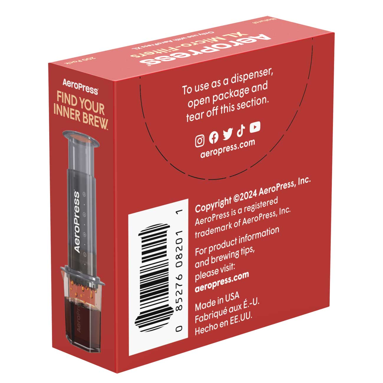 AeroPress XL Natural Paper Micro - Filters (200 ct) - Corkys Coffee
