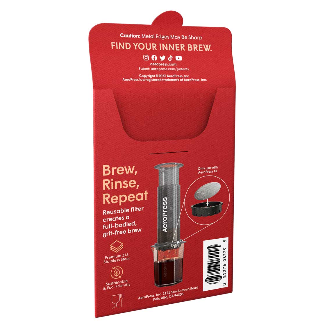 AeroPress XL Stainless Steel Reusable Filter - Corkys Coffee