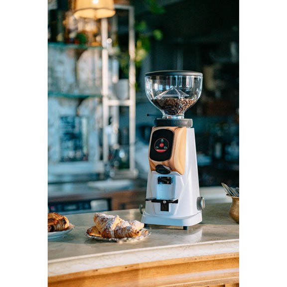 AllGround Sense All Purpose Home Coffee Grinder - White w/ Wood - Corkys Coffee