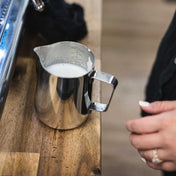 Barista Basics Milk Frothing Pitcher, 12oz, Silver - Corkys Coffee