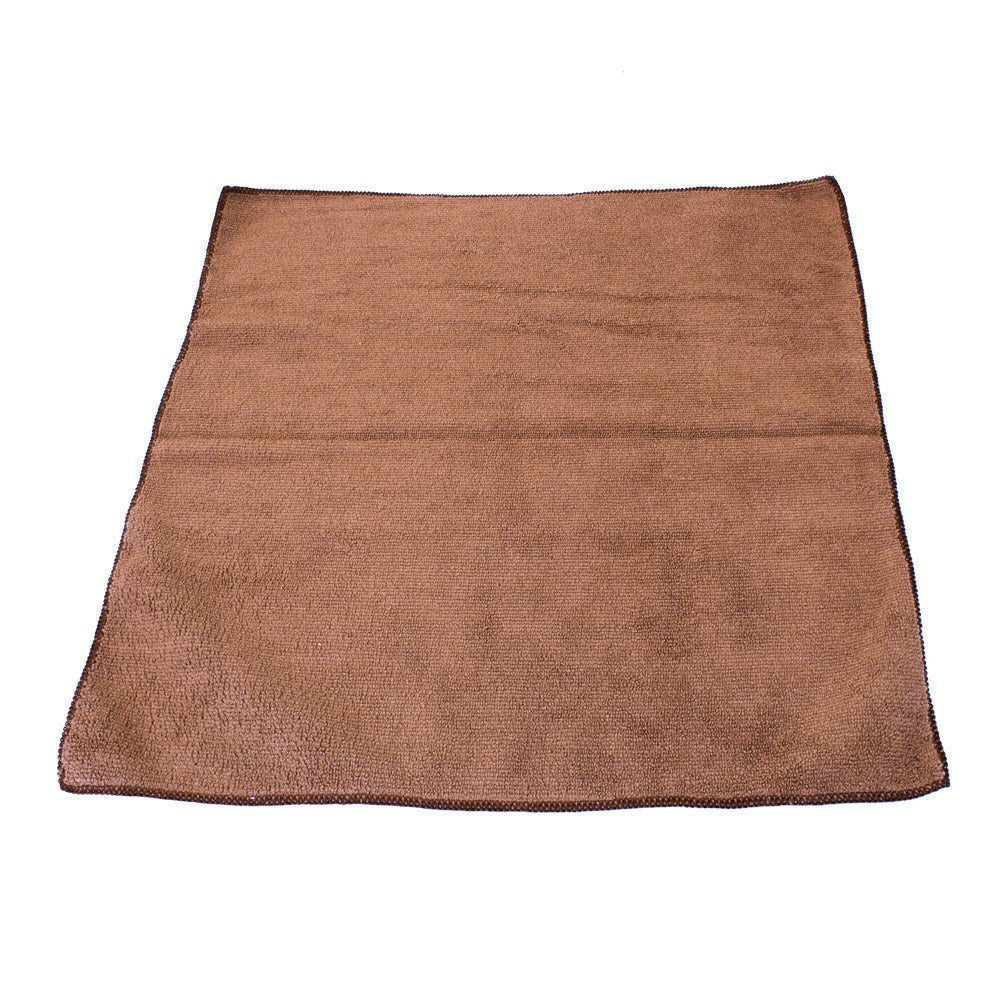 Brown Microfiber Cloth Towel 16" x 16" - Corkys Coffee