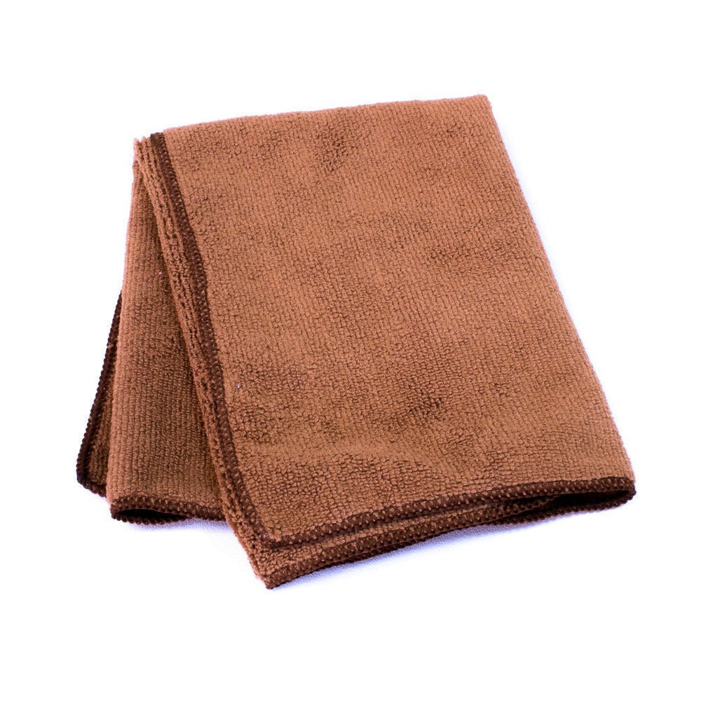 Brown Microfiber Cloth Towel 16" x 16" - Corkys Coffee