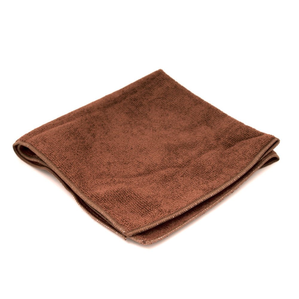 Brown Microfiber Cloth Towel 16" x 16" - Corkys Coffee