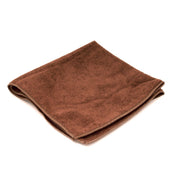 Brown Microfiber Cloth Towel 16" x 16" - Corkys Coffee
