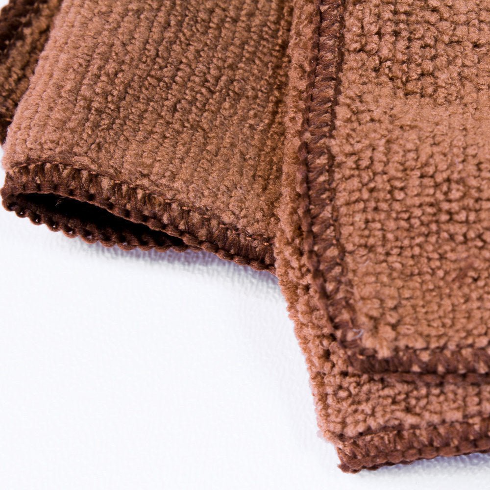 Brown Microfiber Cloth Towel 16" x 16" - Corkys Coffee