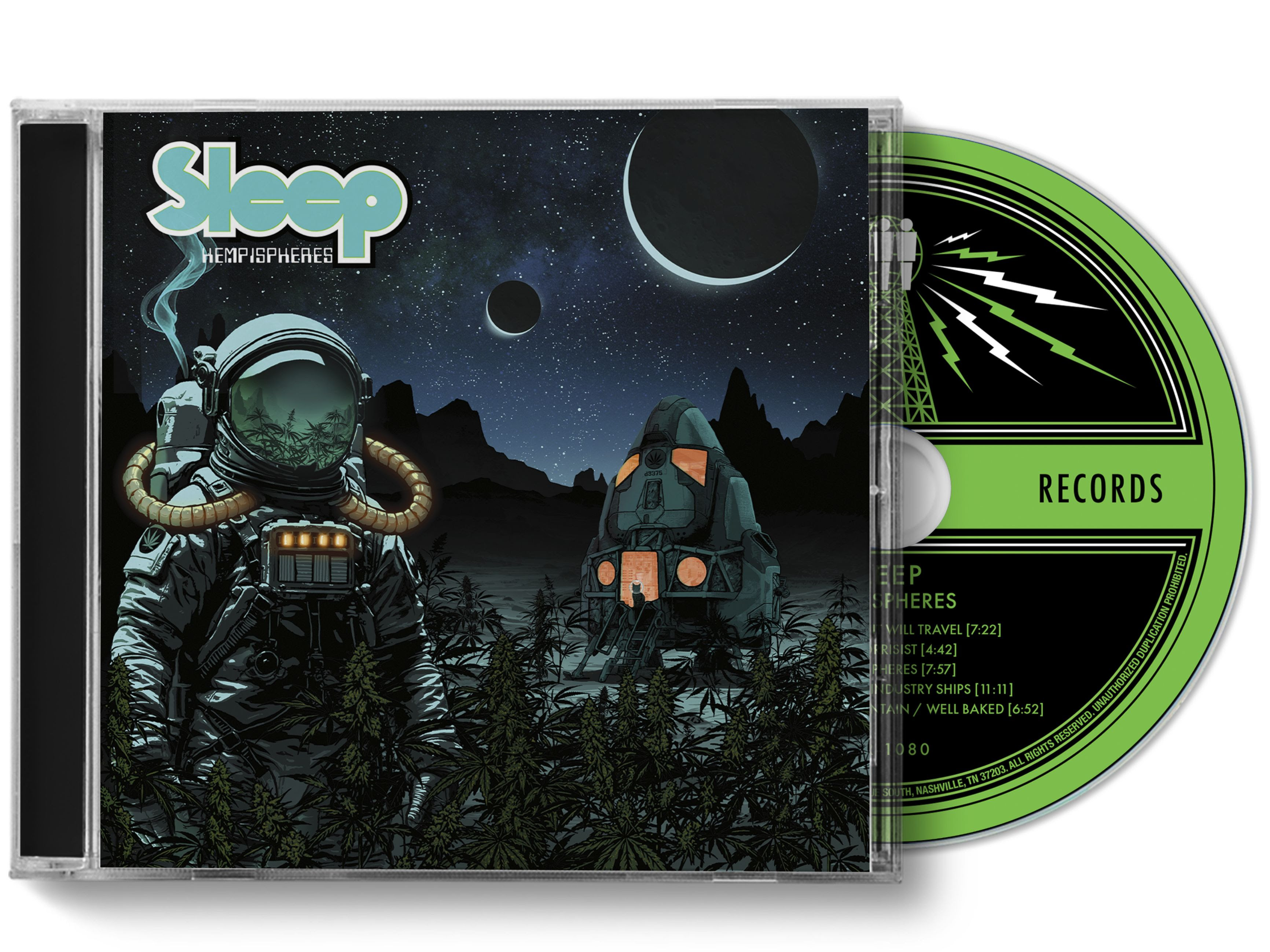 Sleep - Hempispheres CD — jewel case + disc mockup