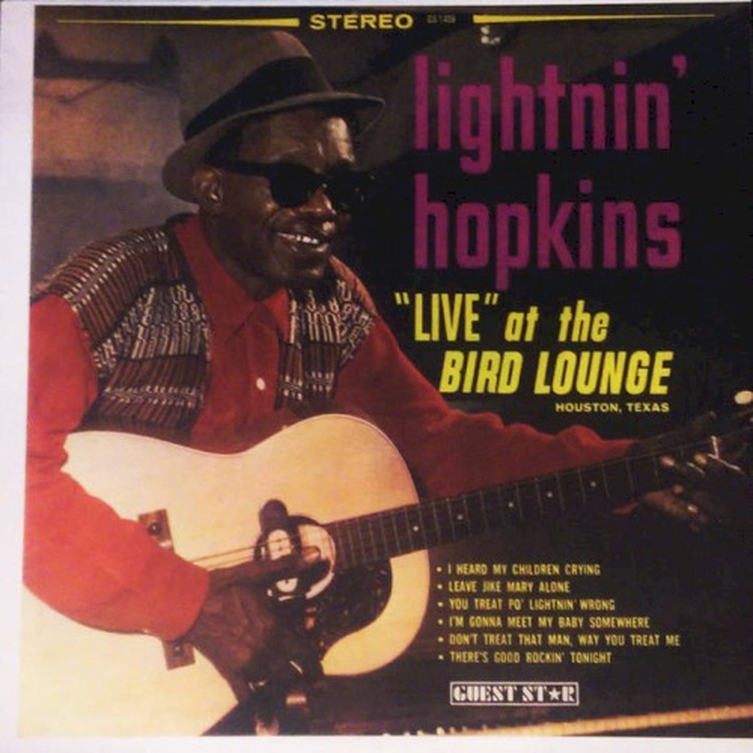 Lightnin Hopkins - Live At The Bird Lounge - Clear, Red & Yellow Splatter Colored Vinyl (Clear Vinyl)