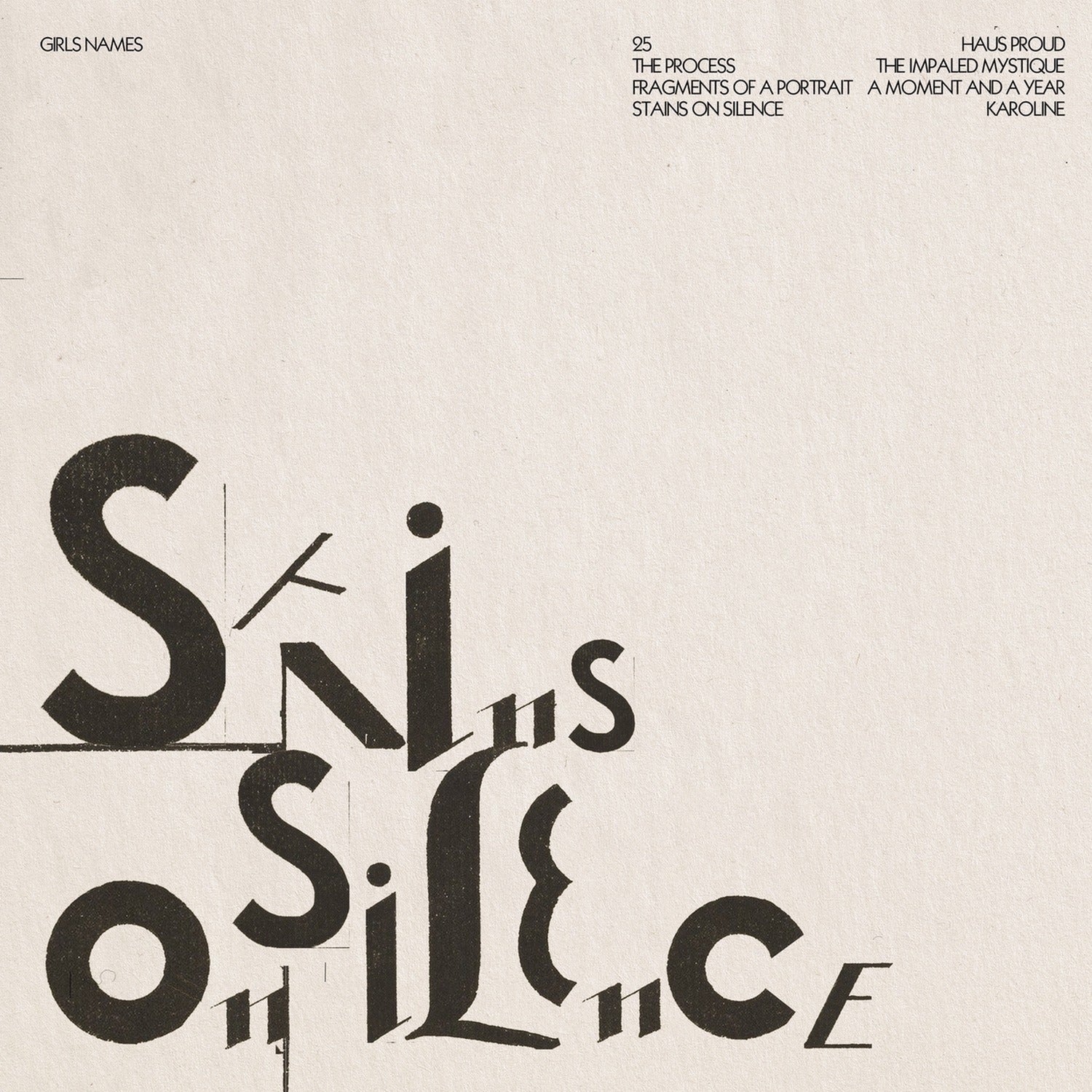Girls Names - Stains On Silence (CD)