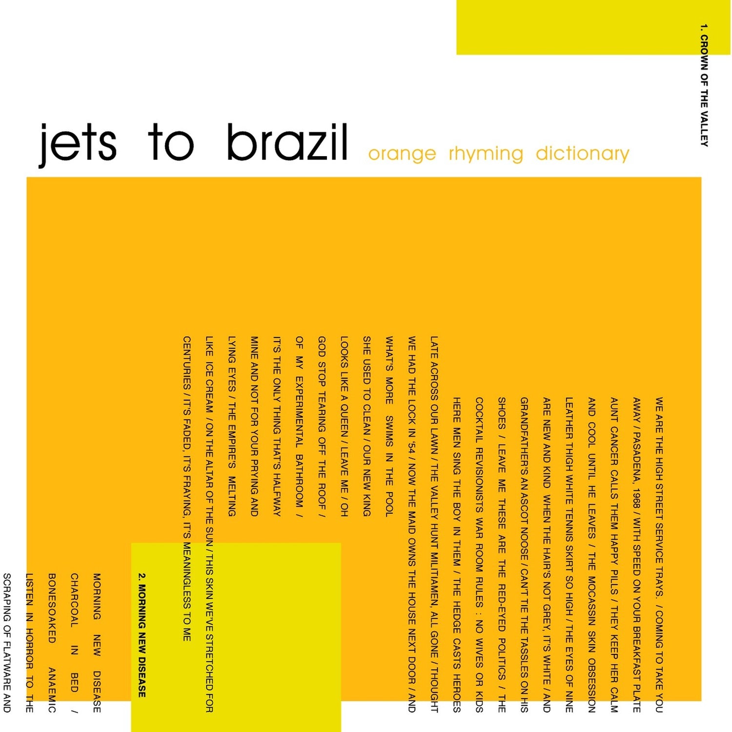 Jets to Brazil - Orange Rhyming Dictionary 2xLP
