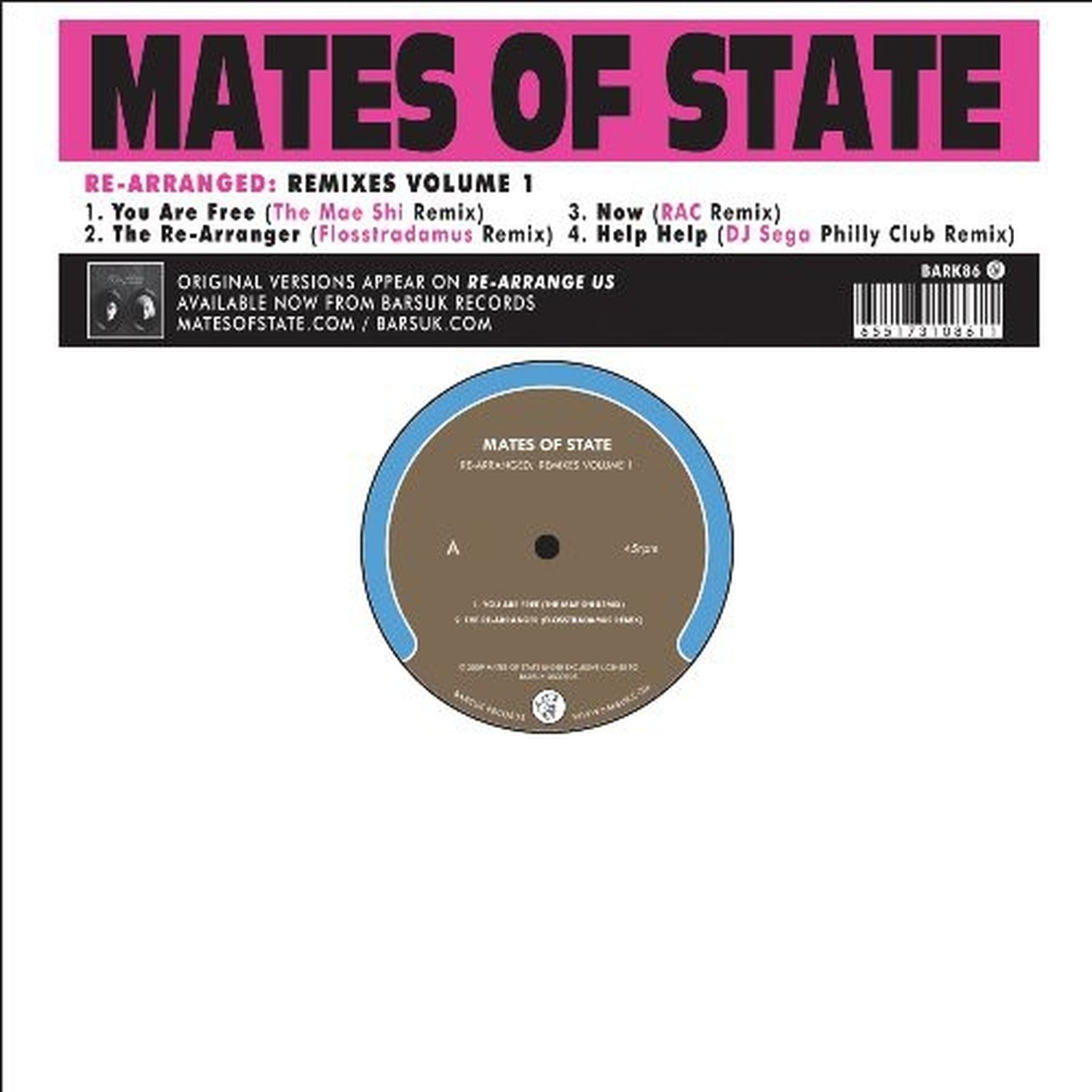 Mates of State - Re-Arranged: Remixes, Vol. 1