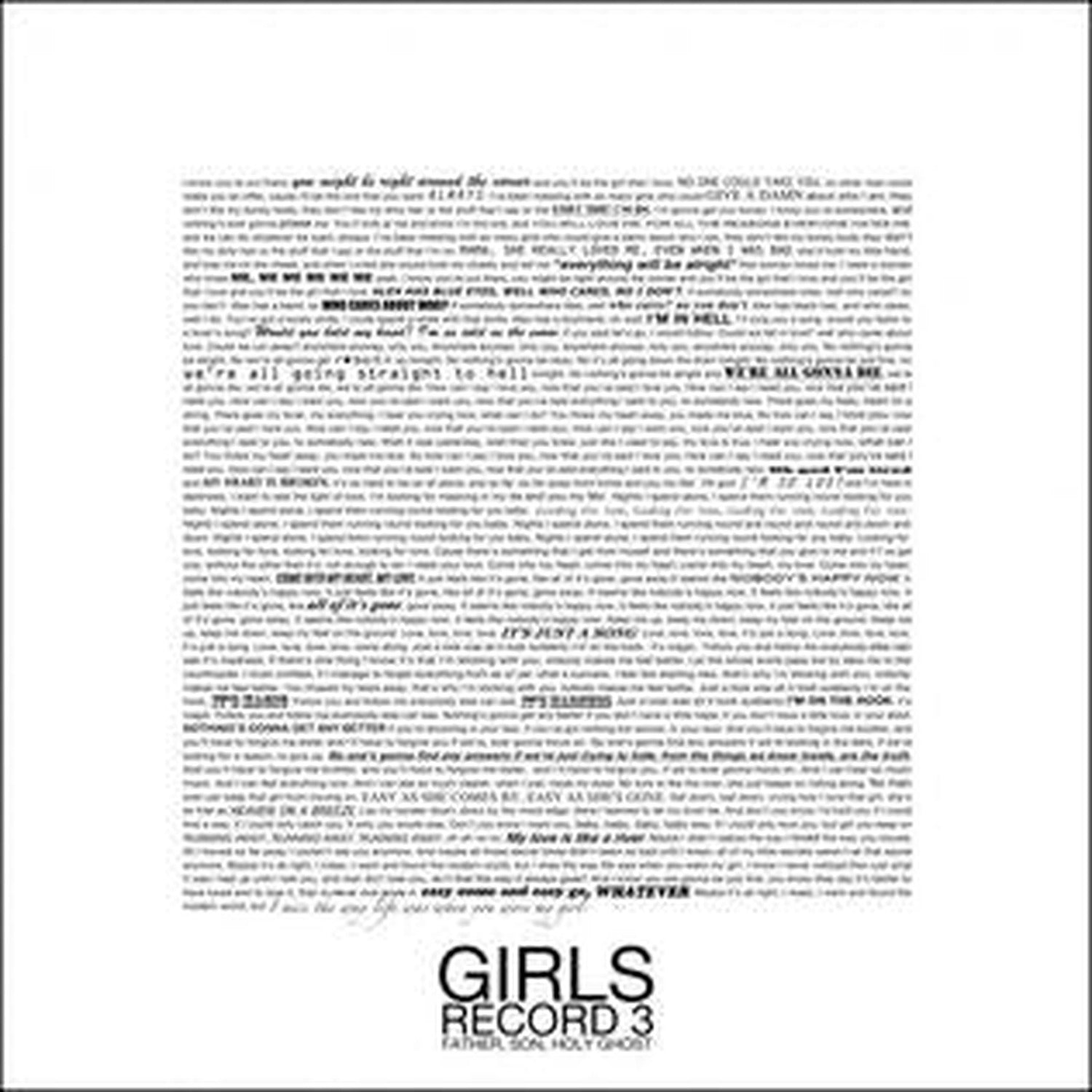 Girls - Fathers, Son, Holy Ghost (Clear Black Vinyl)