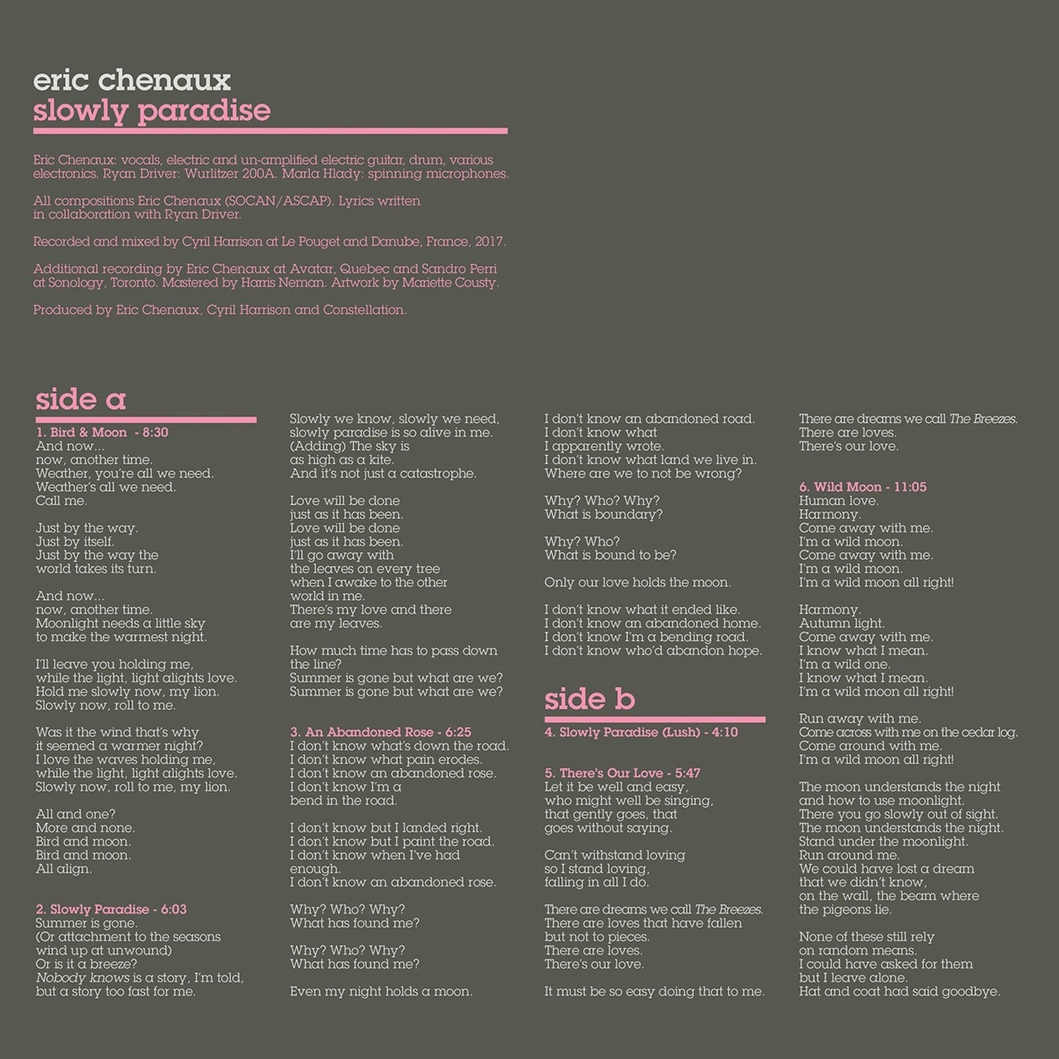 Eric Chenaux - Slowly Paradise