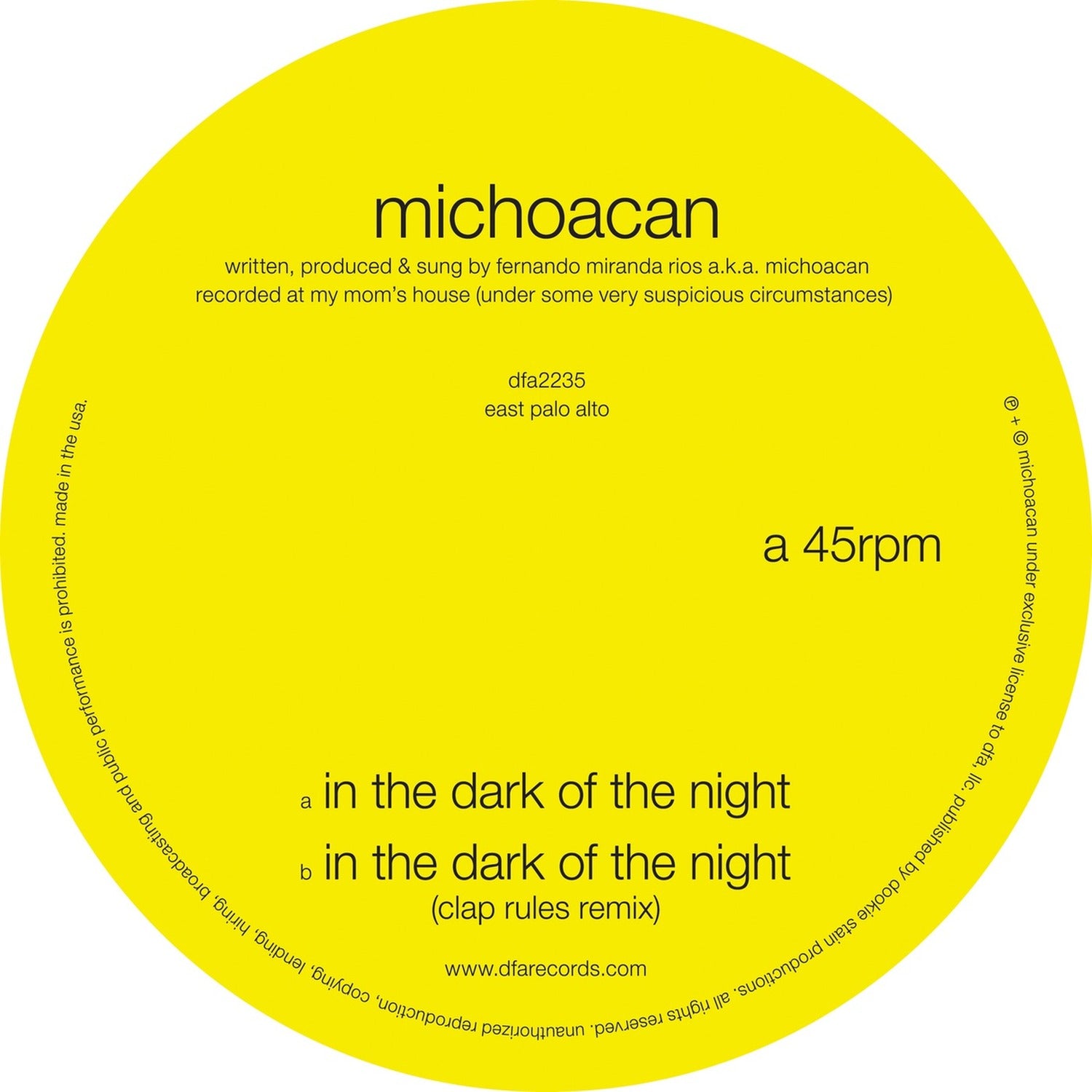 Michoacan - In The Dark Of The Night