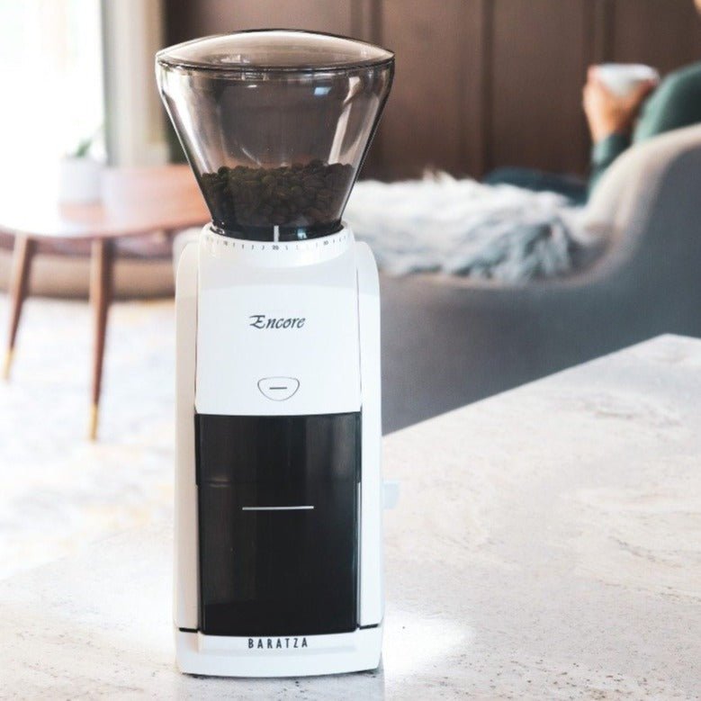 Encore Coffee Grinder - White - Corkys Coffee