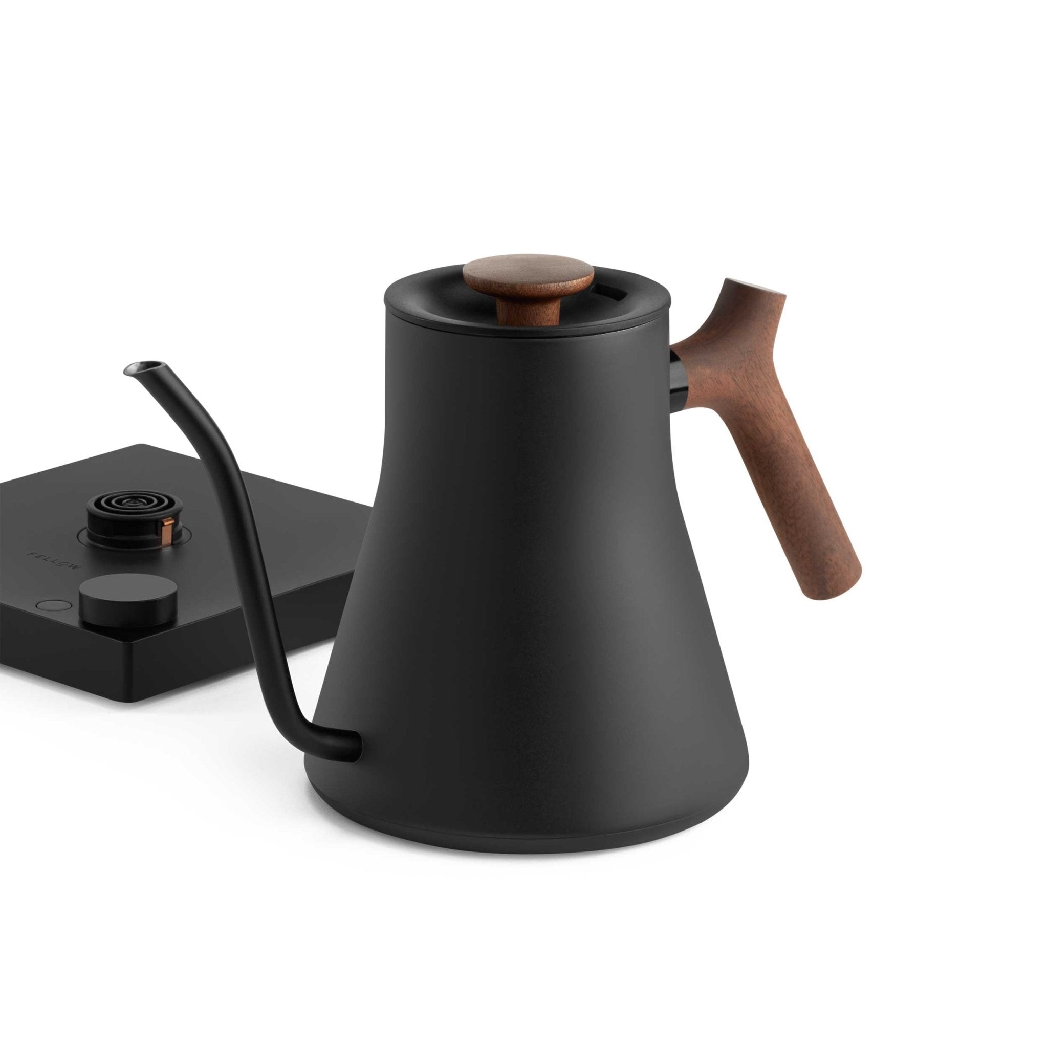 Fellow Stagg EKG Pro Electric Kettle - Matte Black w/ Walnut - Corkys Coffee