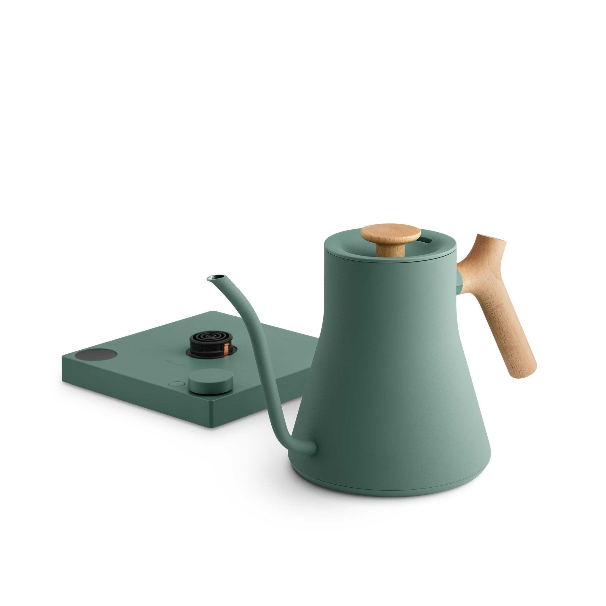 Fellow Stagg EKG Pro Electric Kettle - Smoke Green w/ Maple - Corkys Coffee