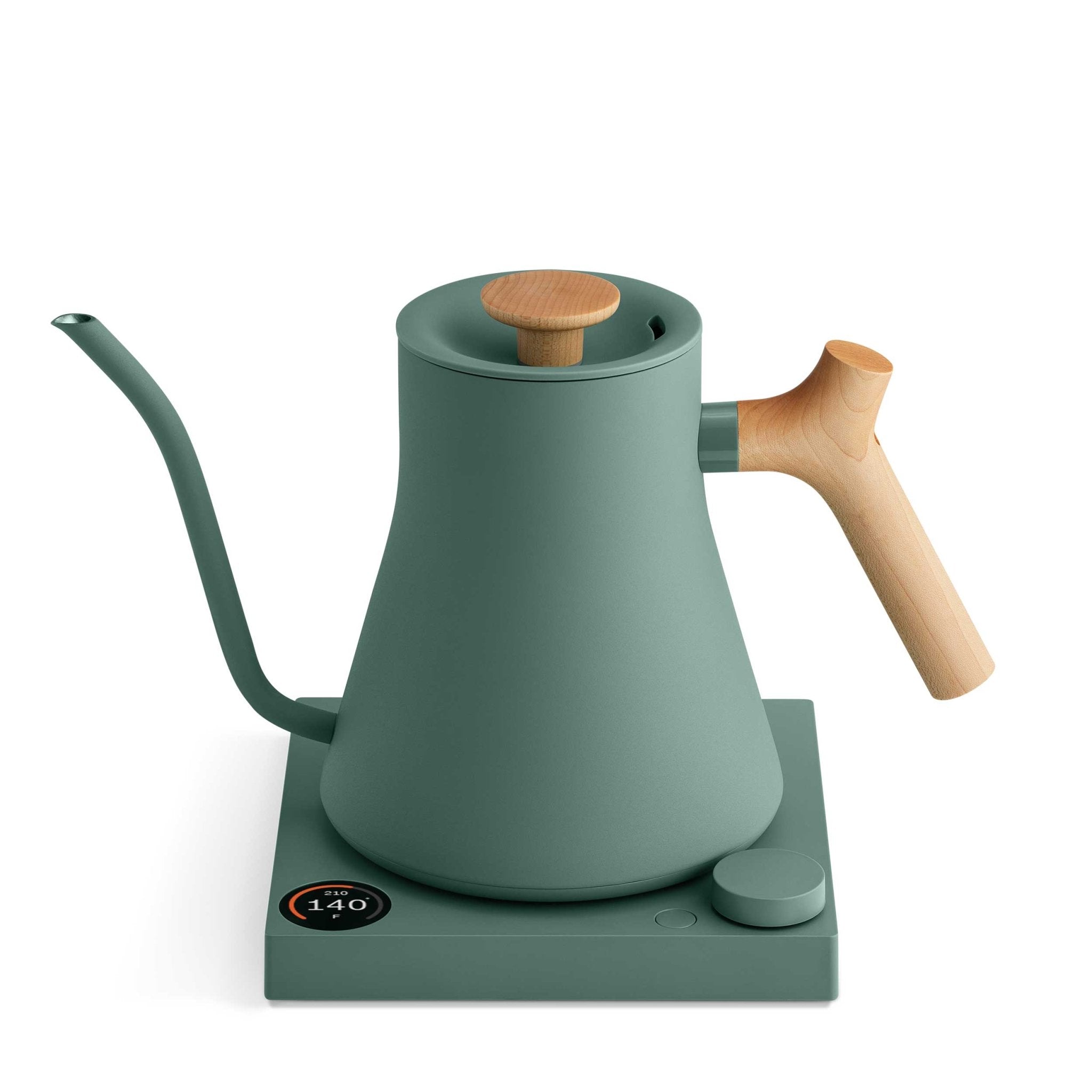 Fellow Stagg EKG Pro Electric Kettle - Smoke Green w/ Maple - Corkys Coffee