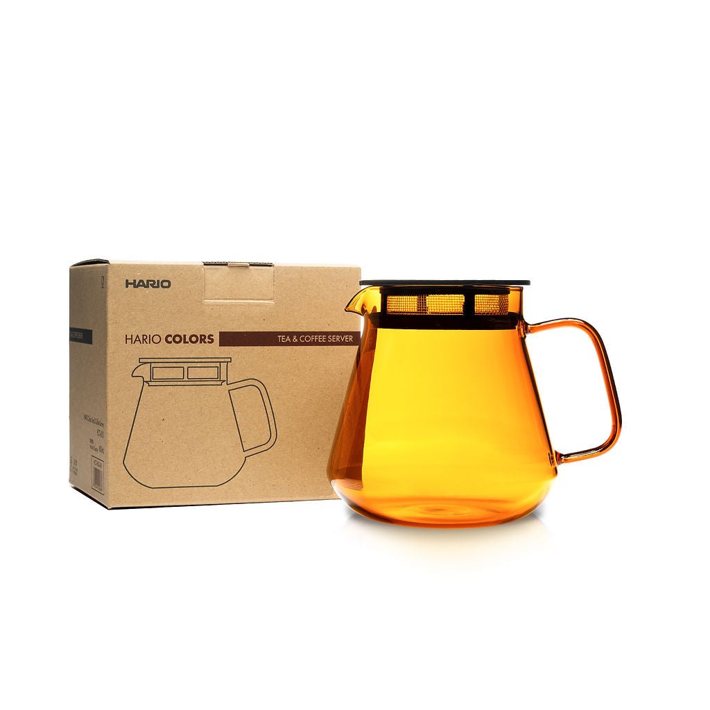 Hario Glass Coffee and Tea Server - Amber (600ml) - Corkys Coffee