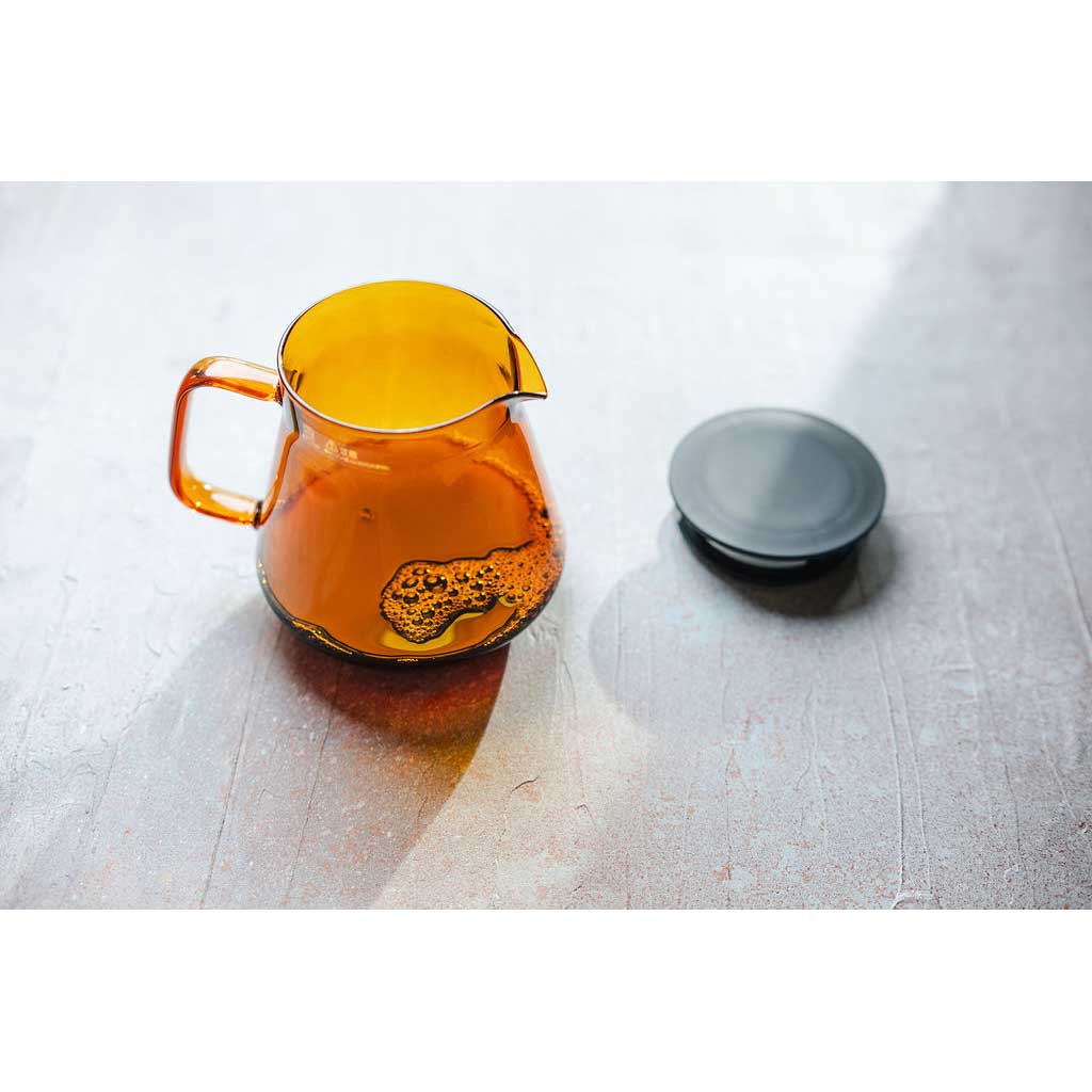 Hario Glass Coffee and Tea Server - Amber (600ml) - Corkys Coffee