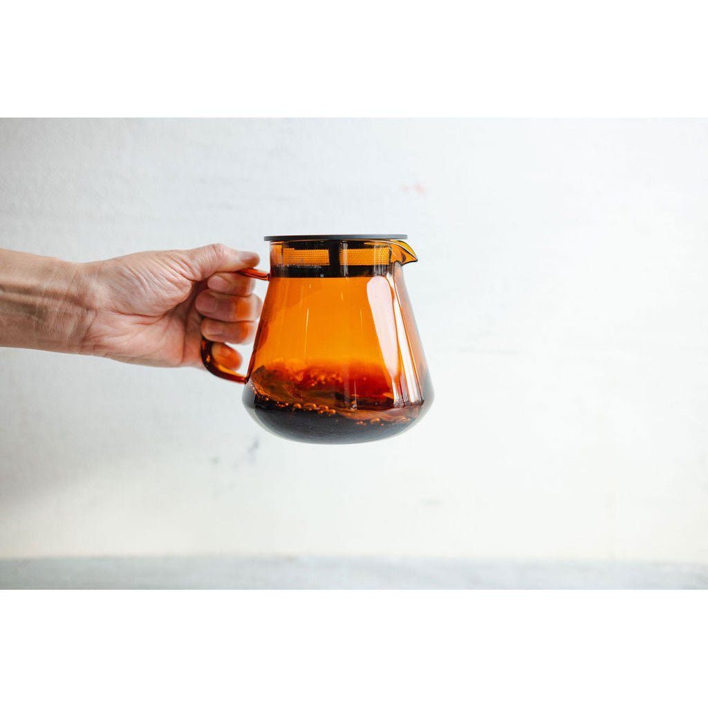 Hario Glass Coffee and Tea Server - Amber (600ml) - Corkys Coffee