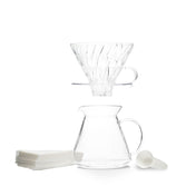 Hario V60 02 Simply Glass Pour Over Coffee Kit - Corkys Coffee
