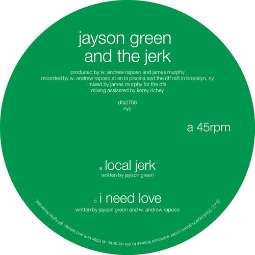 JAYSON & THE JERK GREEN - Local Jerk / I Need Love - Corkys Coffee